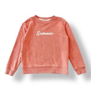Janie & Jack | Coral Summer Sweatshirt (5 yr) ☀️